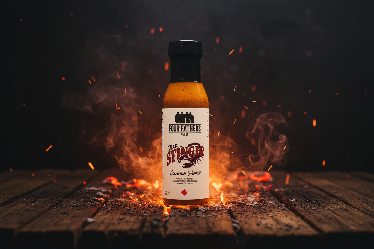 Maple Stinger Scorpion Pepper Hot Sauce Hero Banner